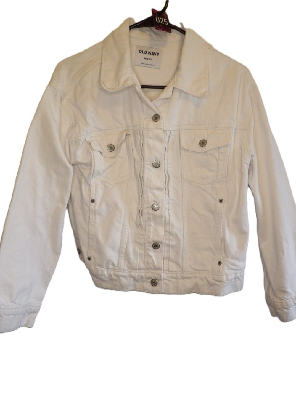 Old Navy, White denim jacket (Women's Medium petite)